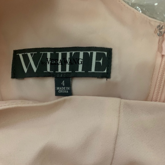 Vera Wang Sz4 Blush w/ sash & pockets UNHEMMED - Picture 4 of 5